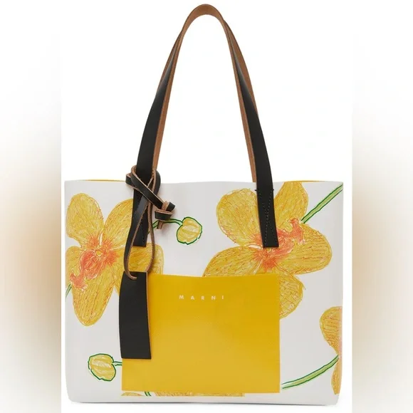Marni Bags Marni Orchidprint Tote Bag Poshmark